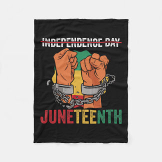 African American Juneteenth Black History Month  Fleece Blanket
