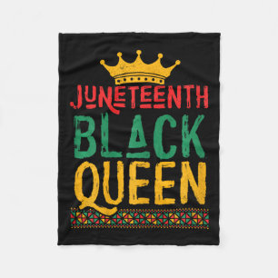 African American Juneteenth Black Queen Black Hist Fleece Blanket
