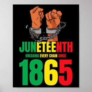 African American Juneteenth Breaking Every Chain S Poster