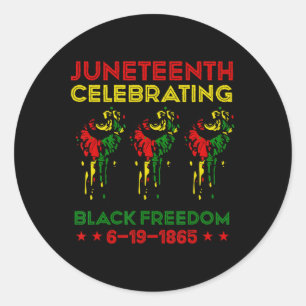 African American Juneteenth Celebrating Black Free Classic Round Sticker