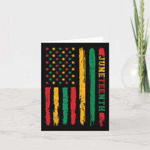 African American Juneteenth Flag 1865 Freedom Day Card