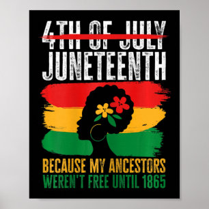 African American Juneteenth Is My Independence Day Poster