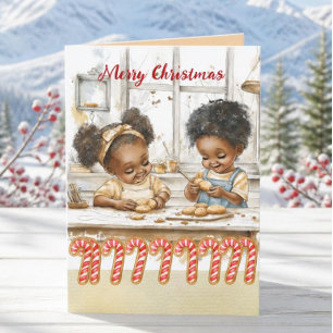 African American Kids Christmas Card