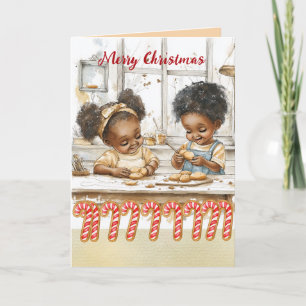 African American Kids Christmas Card