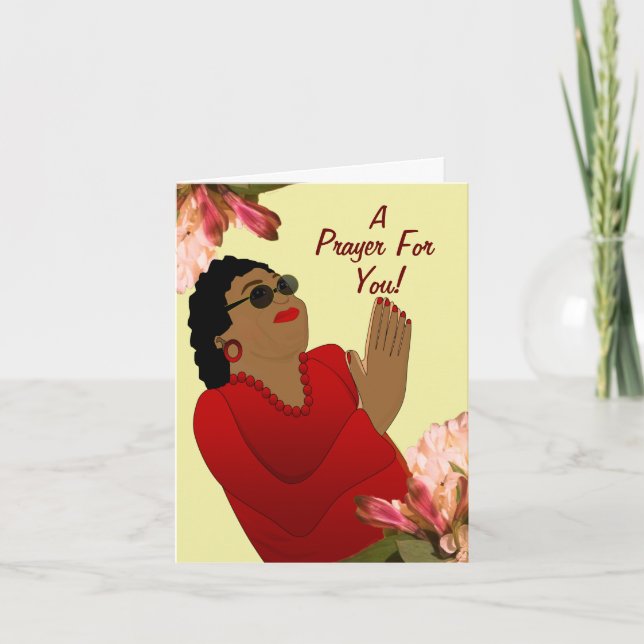 African American Lady Get Well Card (Front)