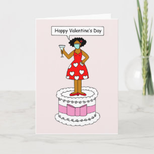 African American Lady Valentine Card