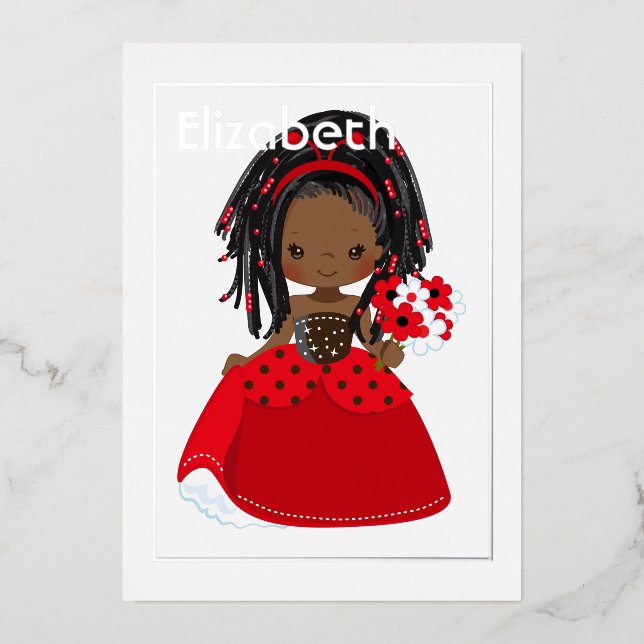 African American Ladybug Birthday (Front)