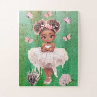 African American Little Ballerina Jigsaw Puzzle