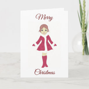 AFRICAN-AMERICAN LOVELY LADY FOR CHRISTMAS LOVE HOLIDAY CARD