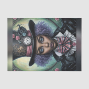 African American Mad Hatter Decoupage Paper 