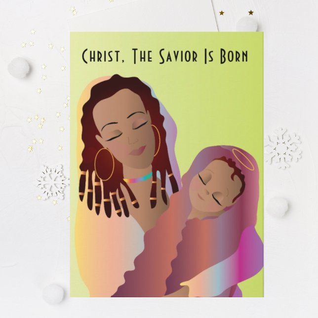 African American Madonna and Child Christmas Card (Creator Uploaded)