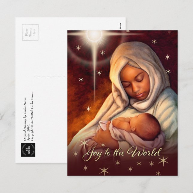 African American Madonna Christmas Postcards (Front/Back)