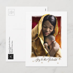 African American Madonna Christmas Postcards