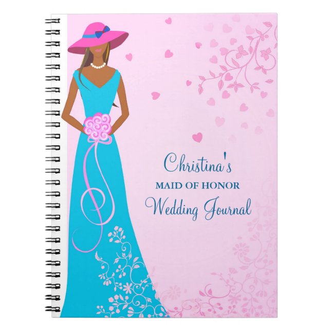 African American Maid of Honour Journal Notebook (Front)