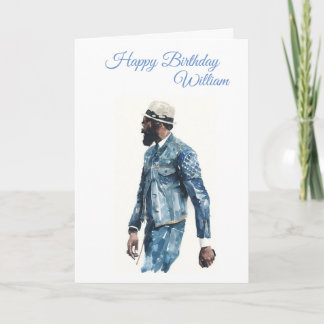 African American Male - Birthday Card