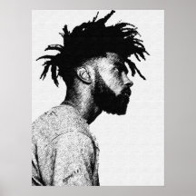 African American Male Pen Art Drawing