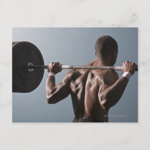African American man working out the gym 2 Postcard