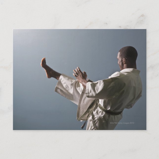 African American man working out the gym Postcard (Front)