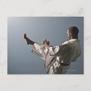 African American man working out the gym Postcard