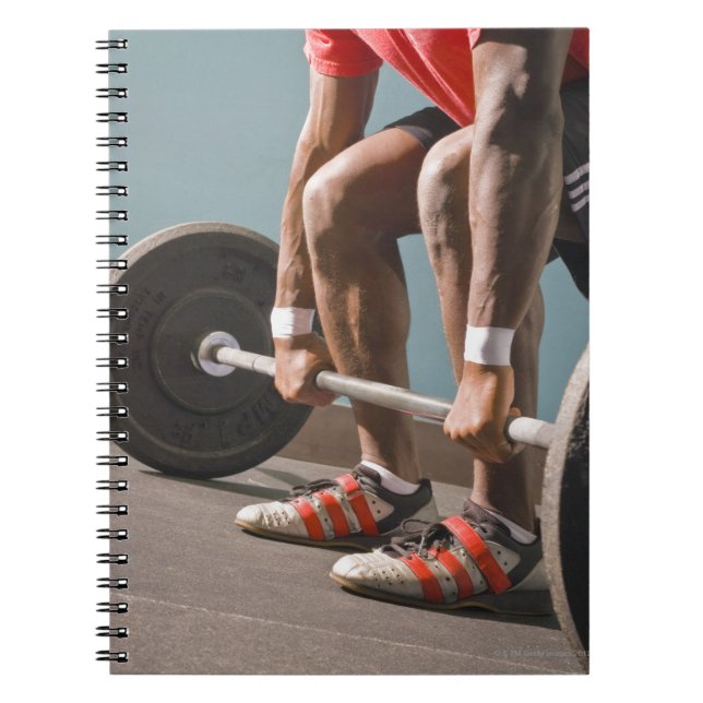 African American man working out the the gym Notebook (Front)