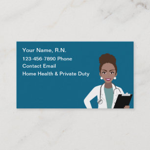African American Medical Nurse Calling Card