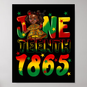 African American Melanin Black Girls Kids Juneteen Poster