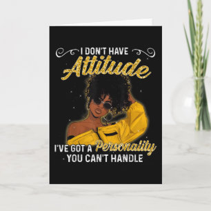 African American Melanin Queen Black Girl Magic Af Card