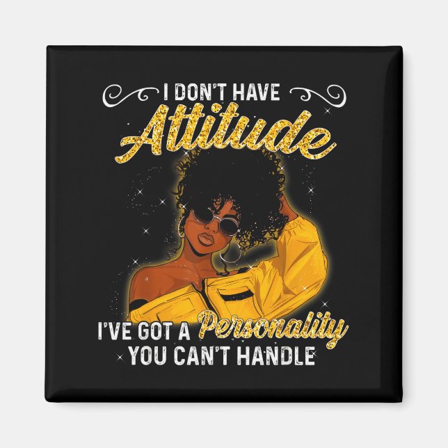 African American Melanin Queen Black Girl Magic Af Magnet (Front)