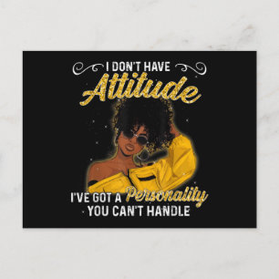 African American Melanin Queen Black Girl Magic Af Postcard