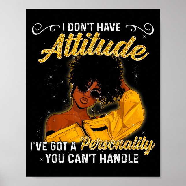 African American Melanin Queen Black Girl Magic Af Poster (Front)