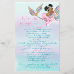 African American Mermaid baby whats in your phone