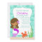 African American Mermaid Birthday Invitation