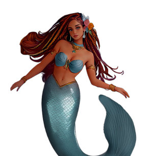 African American Mermaid Vinyl Name Stickers