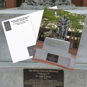 African-American Monument Savannah Georgia Photo Postcard