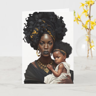 African-American Mother & Baby, Mothers Day Card