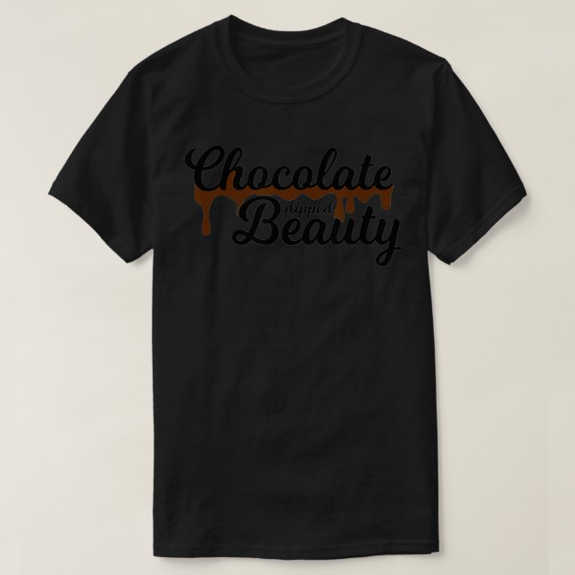 African American Mother's Day Black Mom Art Chocol T-Shirt (Design Front)
