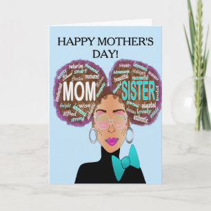 African American Mother's Day Sister  Card