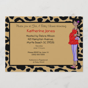 African American Mum Baby  Shower Invitation