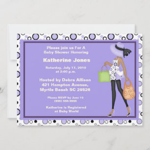 African American Mum to Be Baby Shower Invitation