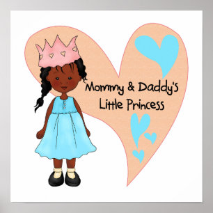 African American Mummy and Daddy's Princess Poster