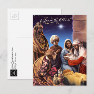 African American Nativity Art Christmas Postcards