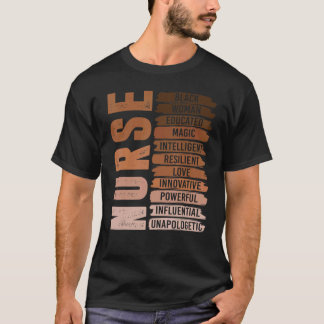 African American Nurse Black History Month Pride B T-Shirt