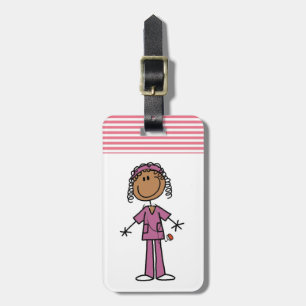 African American Nurse Luggage Tag