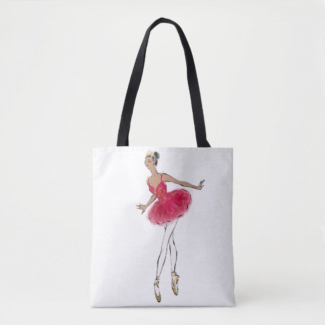 African American Nutcracker Ballet Dancer Tote Bag (Front)