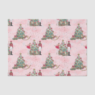 African American Nutcracker Ballet Pink Christmas Tissue Paper