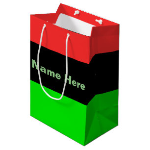 African American or African Diaspora Flag Name Medium Gift Bag