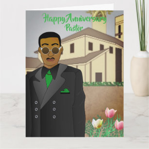 African American Pastor's Church Anniversary Card