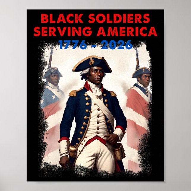 African American Patriot Revolutionary War Soldier Poster (Front)