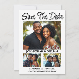 African american photo save the date trendy