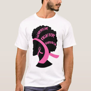 African American Pink Breast Cancer Awareness T-Shirt